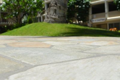 Limestone Patio Installation